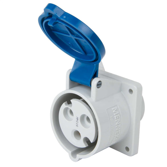 Mennekes 32A 2P+E 230V Panel Mounted Socket IP44