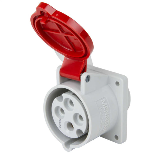Mennekes 32A 3P+E 415V Panel Mounted Socket IP44