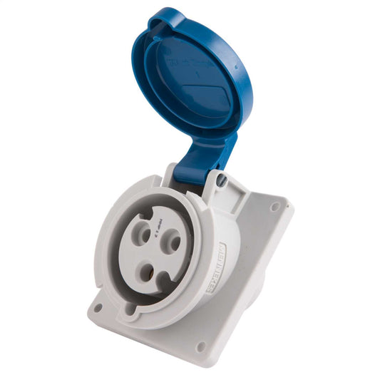 Mennekes 32A 2P+E 230V Angled Panel Mounted Socket IP44
