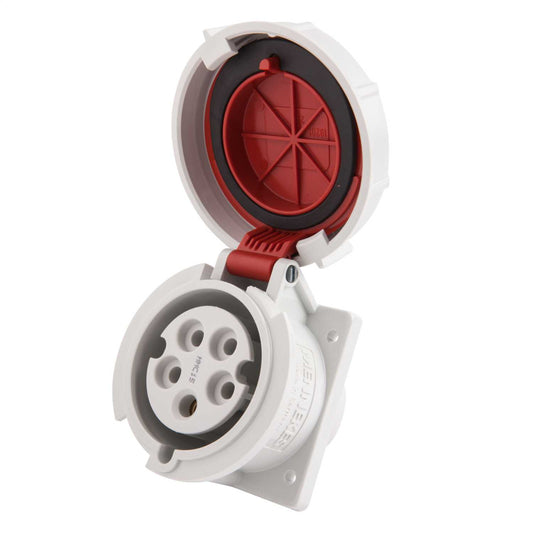 Mennekes 32A 3P+N+E 415V Panel Mounted Socket IP67