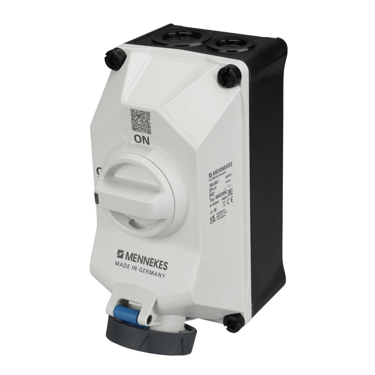 Mennekes Duo 16A 2P+E 230V Interlocked Socket IP67