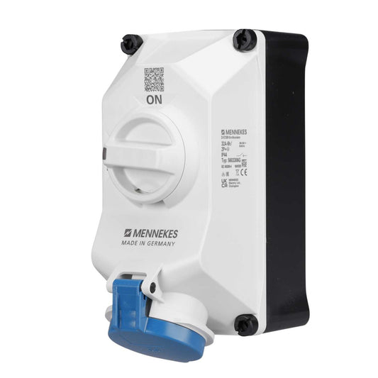 Mennekes Duo 32A 2P+E 230V Interlocked Socket IP44