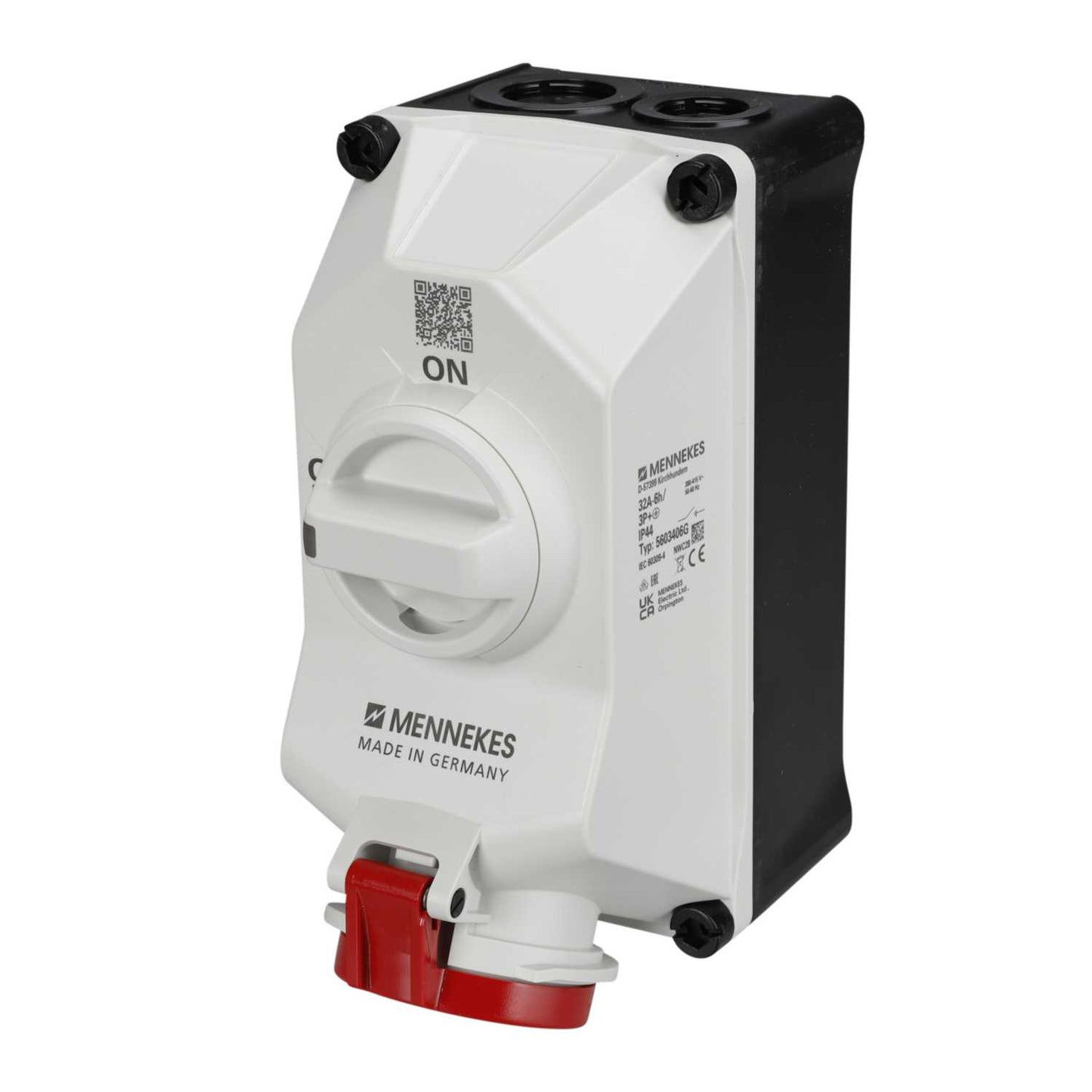 Mennekes DUO 32A 3P+E 415V Interlocked Socket IP44