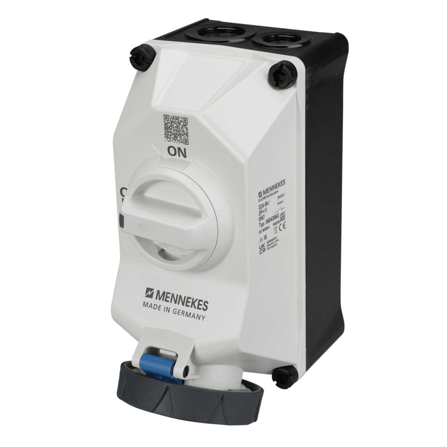Mennekes Duo 32A 2P+E 230V Interlocked Socket IP67