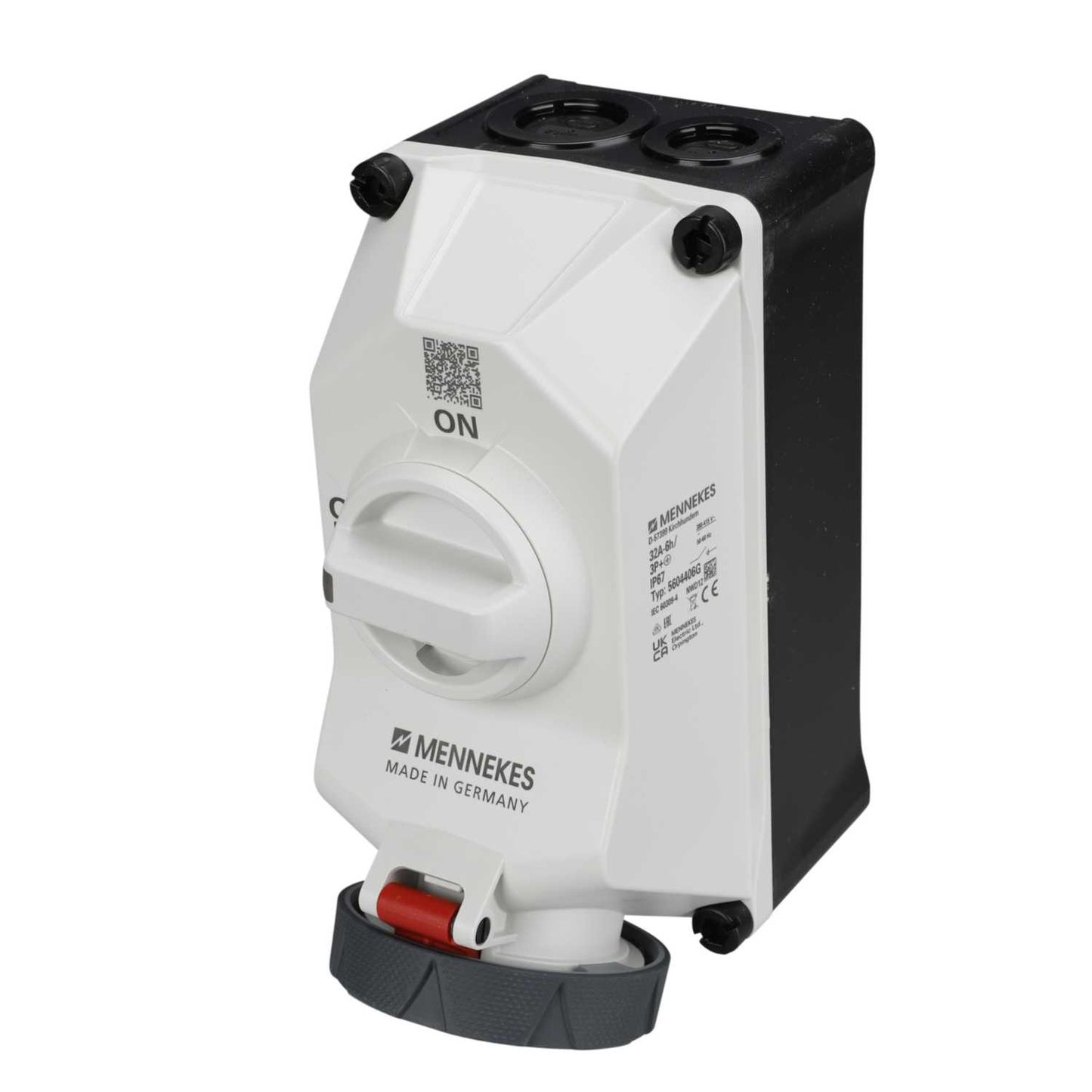 Mennekes DUO 32A 3P+E 415V Interlocked Socket IP67