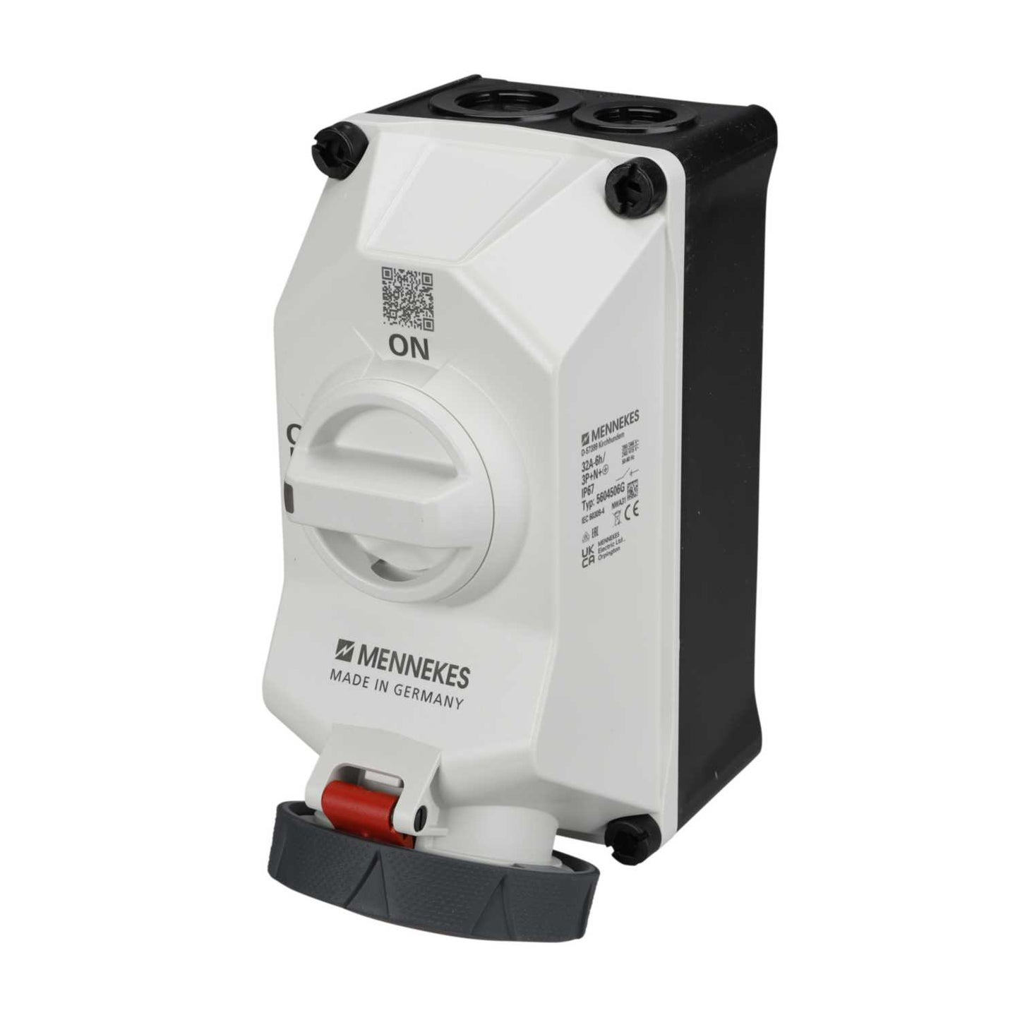 Mennekes DUO 32A 3P+N+E Interlocked Socket IP67