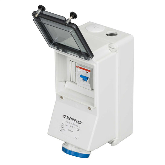 Mennekes 16A 2P+E 230V RCD Protected Socket IP44