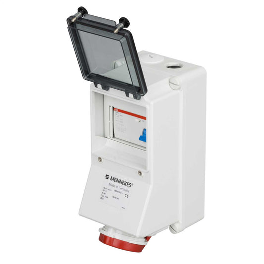 Mennekes 16A 3P+E 415V RCD Protected Socket IP44