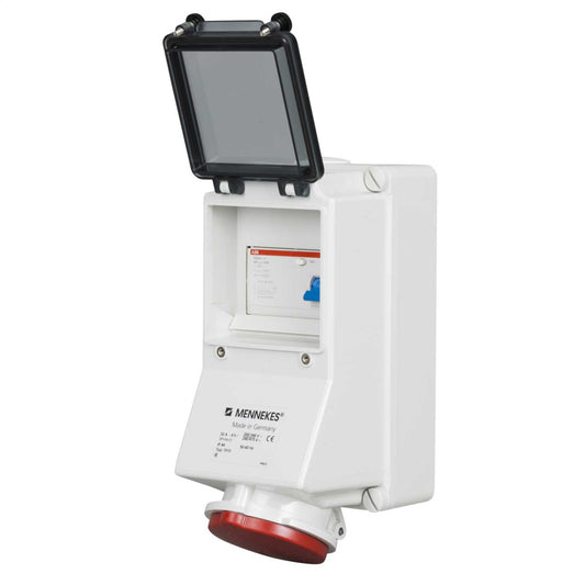 Mennekes 32A 3P+N+E 415V RCD Protected Socket IP44