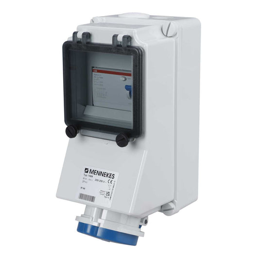 Mennekes 32A 2P+E 230V RCD Protected Socket IP44