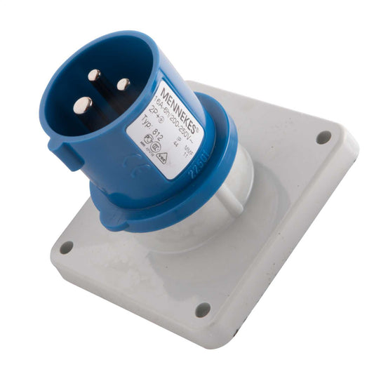 Mennekes 16A 2P+E 230V Panel Mounted Appliance Inlet IP44