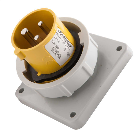 Mennekes 16A 2P+E 110V Panel Mounted Appliance Inlet IP67