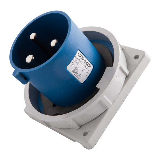 Mennekes 63A 2P+E 230V Panel Mounted Appliance Inlet IP67