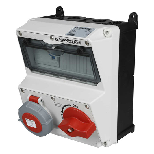 Mennekes Amaxx® 16A 3P+N+E 415V Interlocked Switched RCD Protected Socket IP67