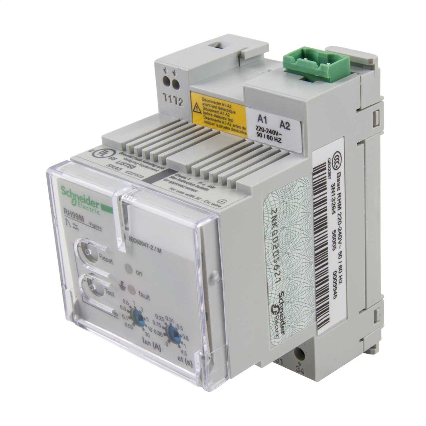 Schneider Merlin 8A RH99M Earth Leakage Relay with Manual Reset