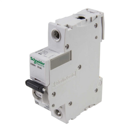 Schneider Acti9 6A Single Pole 15kA B Curve MCB