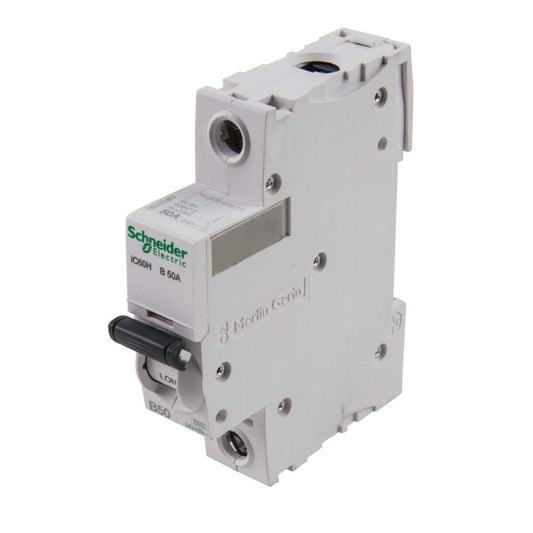 Schneider Acti9 50A Single Pole 15kA B Curve MCB