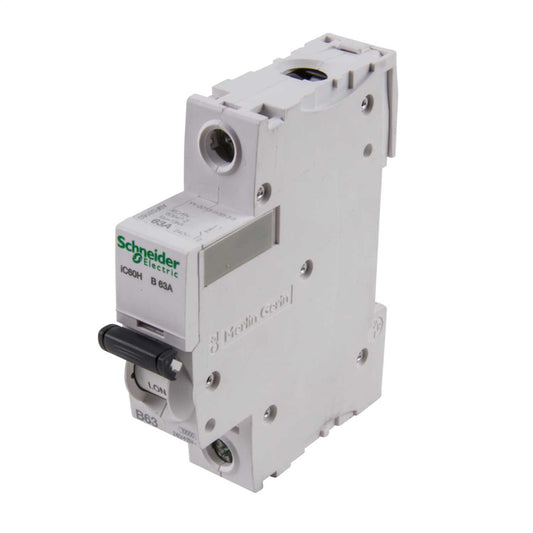 Schneider Acti9 63A Single Pole 15kA B Curve MCB