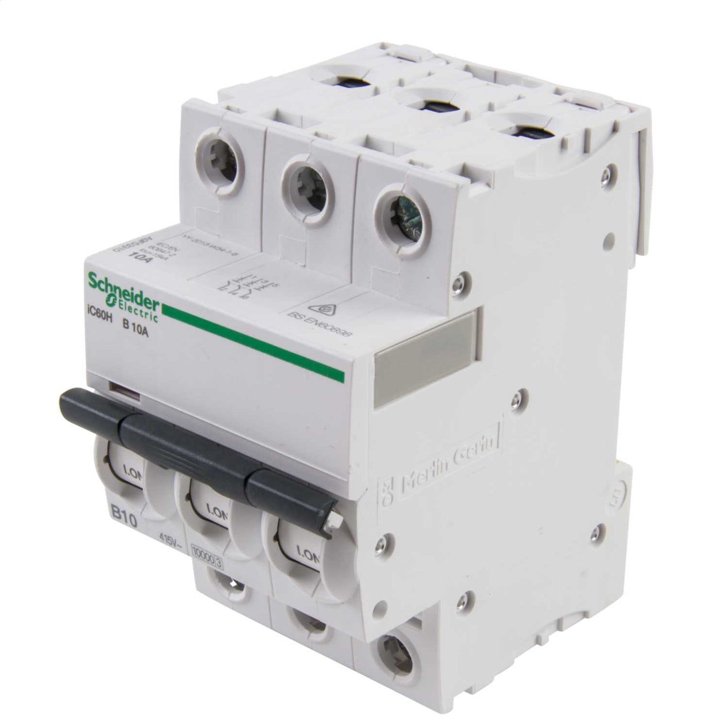 Schneider Acti9 10A Triple Pole 10kA B Curve MCB