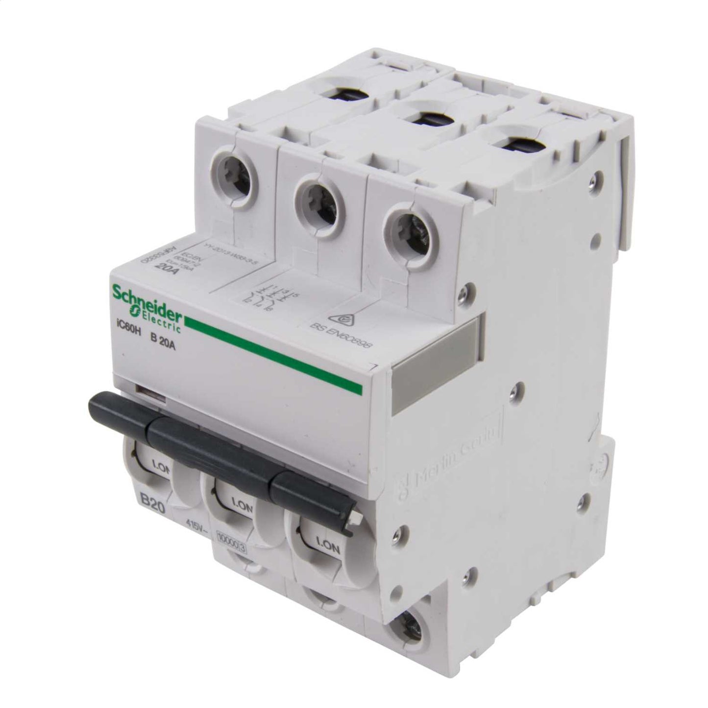 Schneider Acti9 20A Triple Pole 10kA B Curve MCB