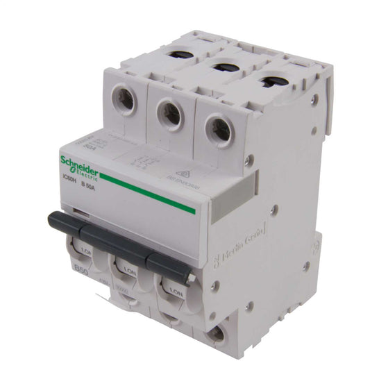 Schneider Acti9 50A Triple Pole 10kA B Curve MCB