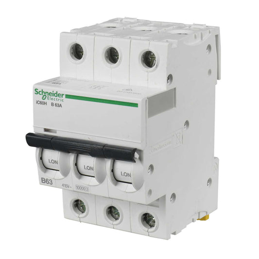 Schneider Acti9 63A Triple Pole 10kA B Curve MCB
