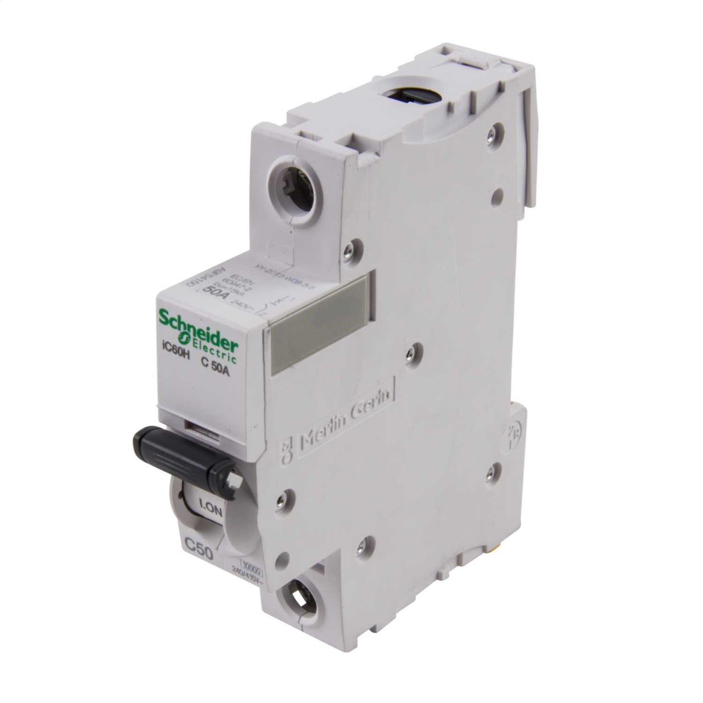 Schneider Acti9 50A Single Pole 10kA C Curve MCB