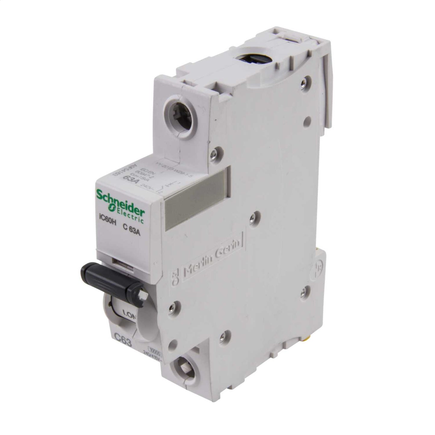 Schneider Acti9 63A Single Pole 10kA C Curve MCB