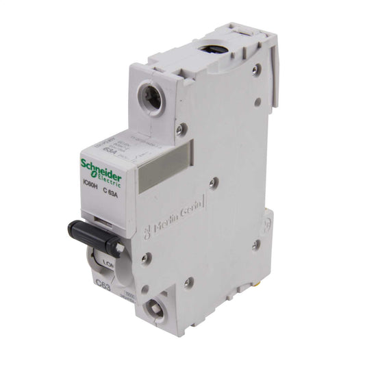 Schneider Acti9 63A Single Pole 10kA C Curve MCB