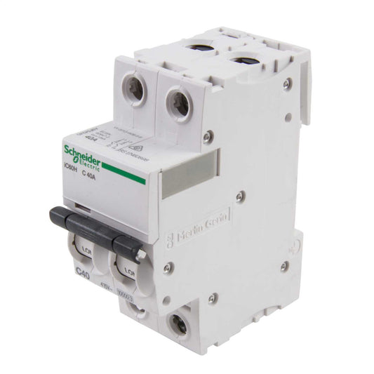 Schneider Acti9 40A Double Pole 10kA C Curve MCB