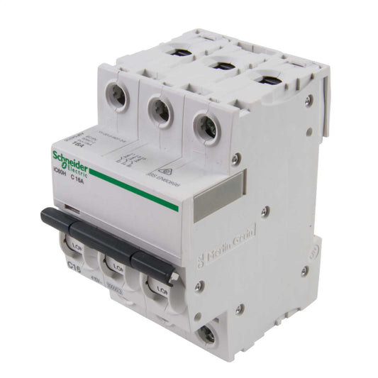 Schneider Acti9 16A Triple Pole 10kA C Curve MCB