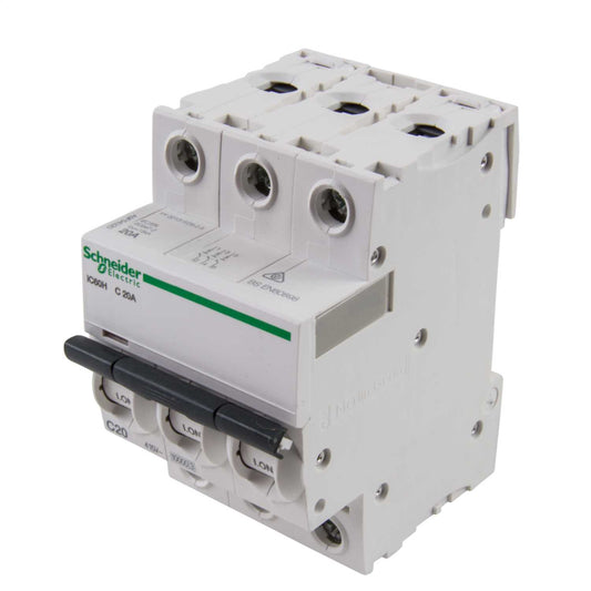 Schneider Acti9 20A Triple Pole 10kA C Curve MCB