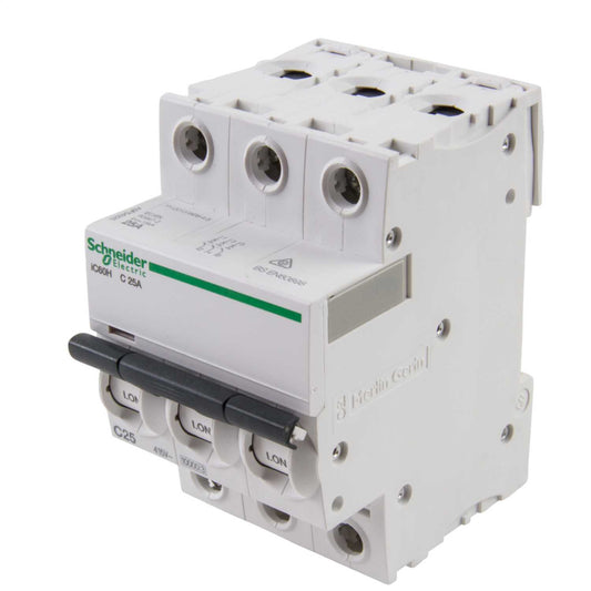Schneider Acti9 25A Triple Pole 10kA C Curve MCB