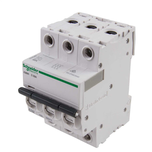 Schneider Acti9 32A Triple Pole 10kA C Curve MCB