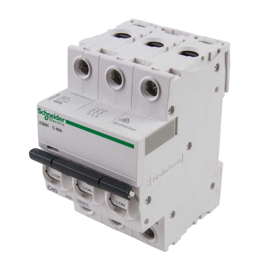 Schneider Acti9 40A Triple Pole 10kA C Curve MCB