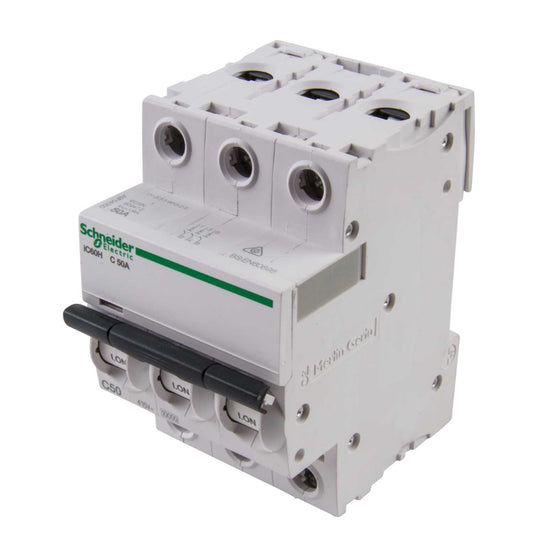 Schneider Acti9 50A Triple Pole 10kA C Curve MCB