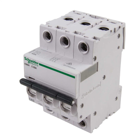 Schneider Acti9 63A Triple Pole 10kA C Curve MCB