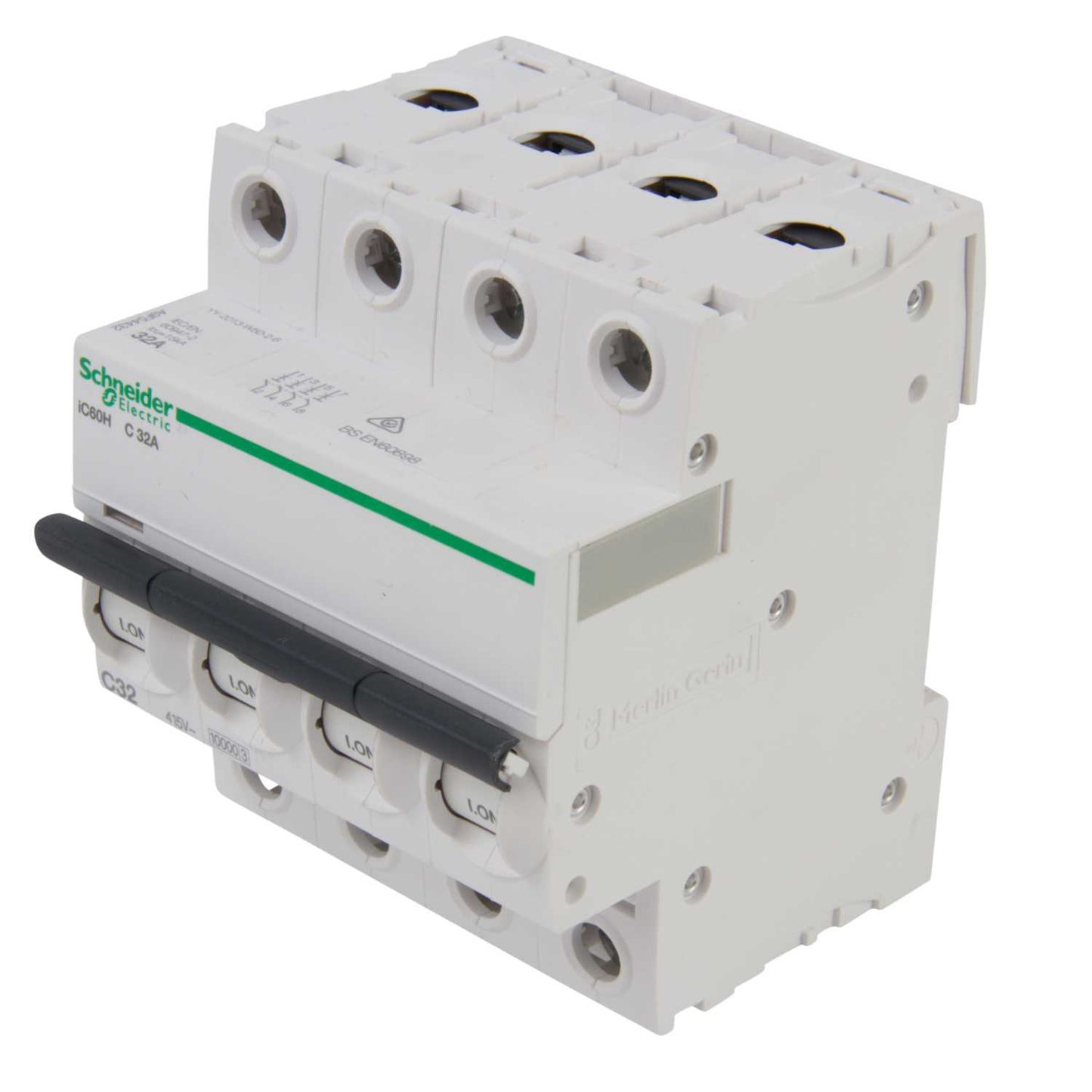 Schneider Acti9 32A Four Pole 10kA C Curve MCB