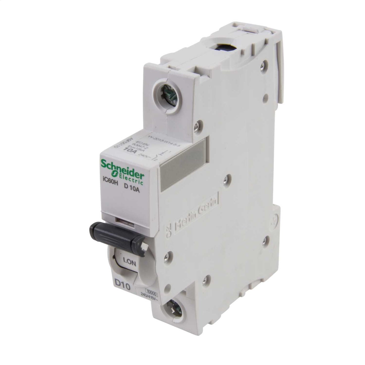 Schneider Acti9 10A Single Pole 10kA D Curve MCB