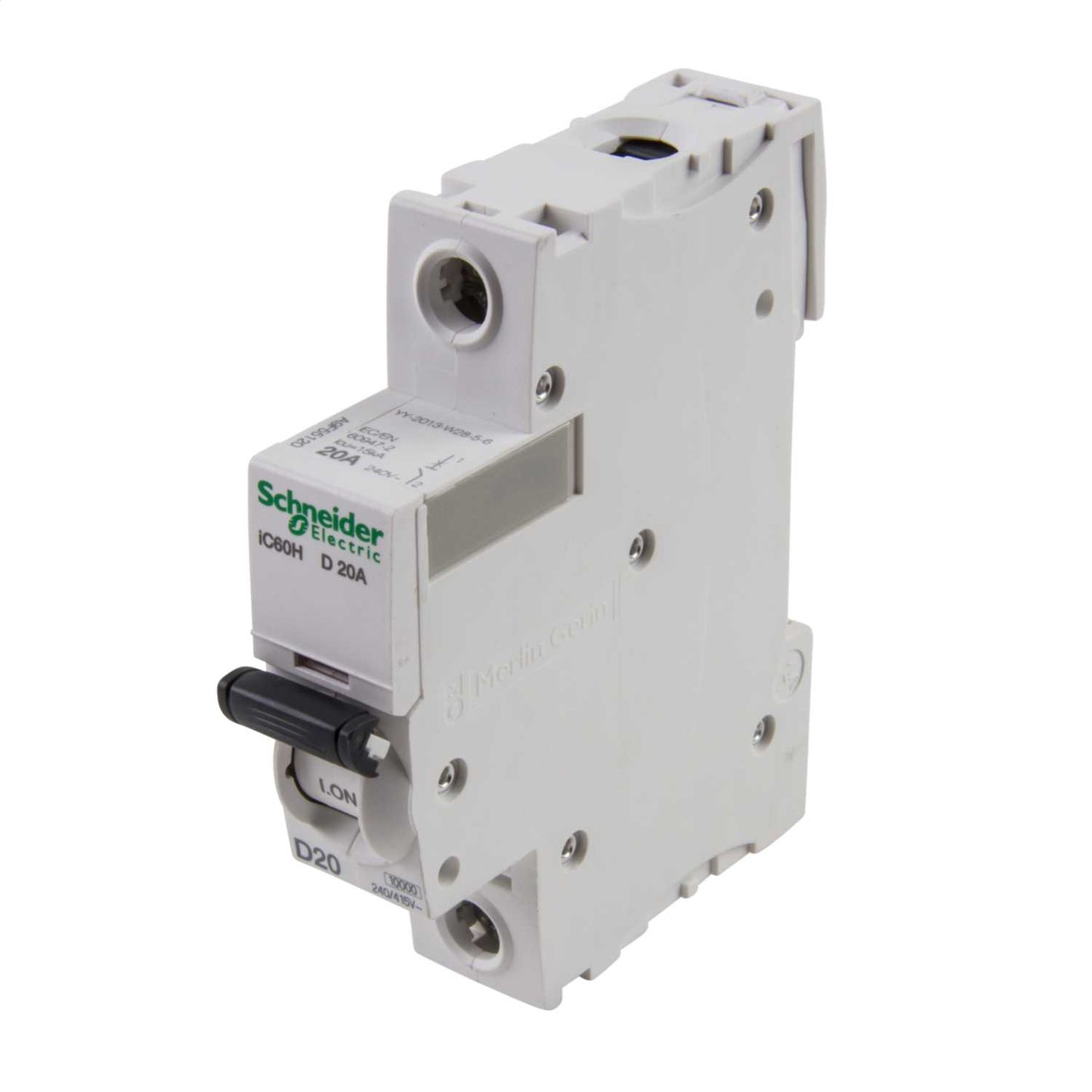 Schneider Acti9 20A Single Pole 10kA D Curve MCB