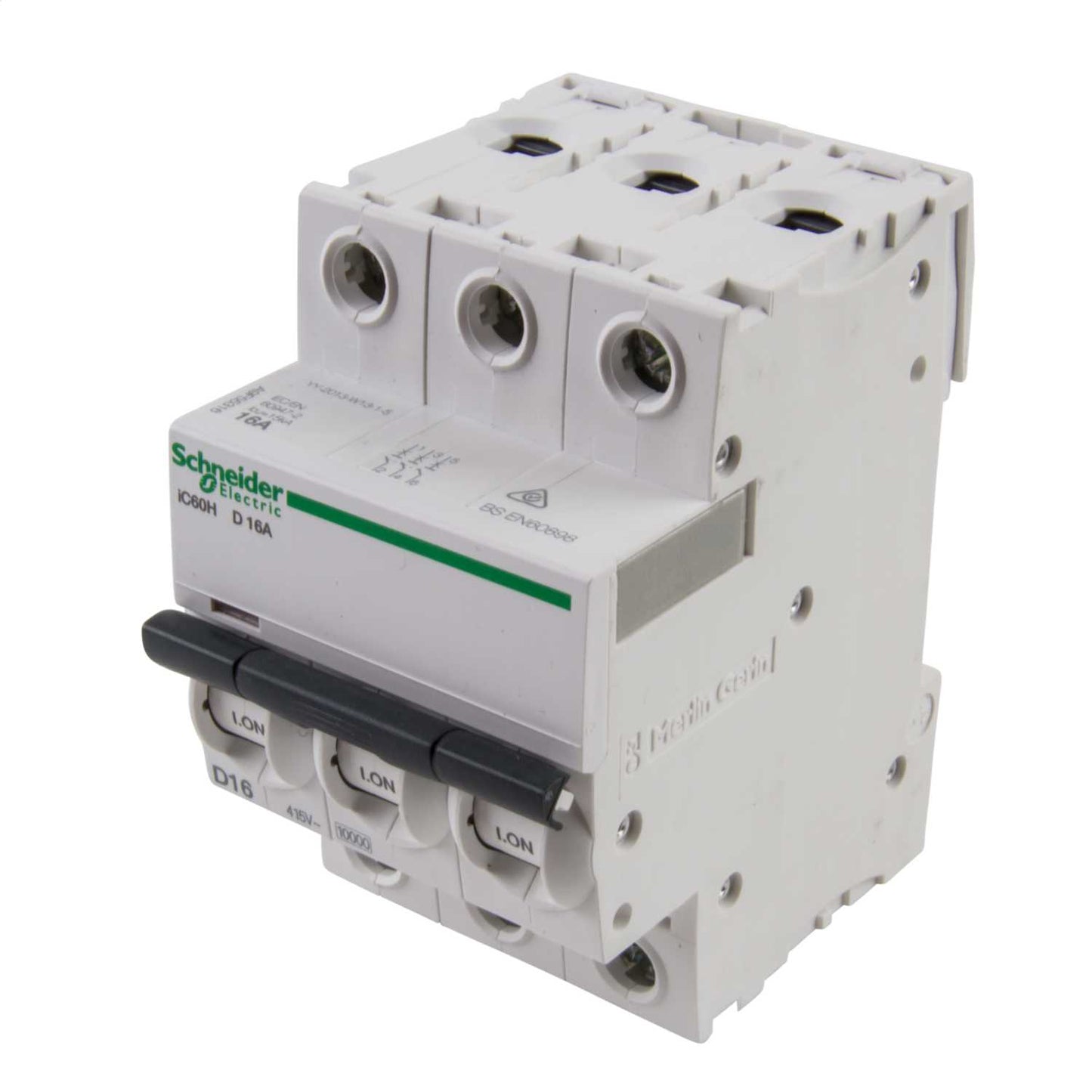 Schneider Acti9 16A Triple Pole 10kA D Curve MCB