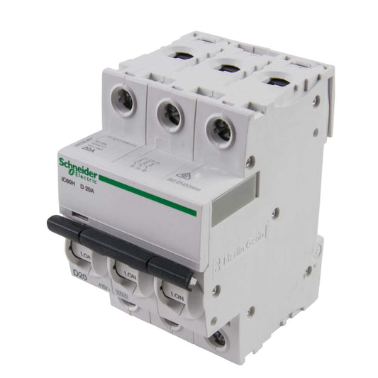Schneider Acti9 20A Triple Pole 10kA D Curve MCB