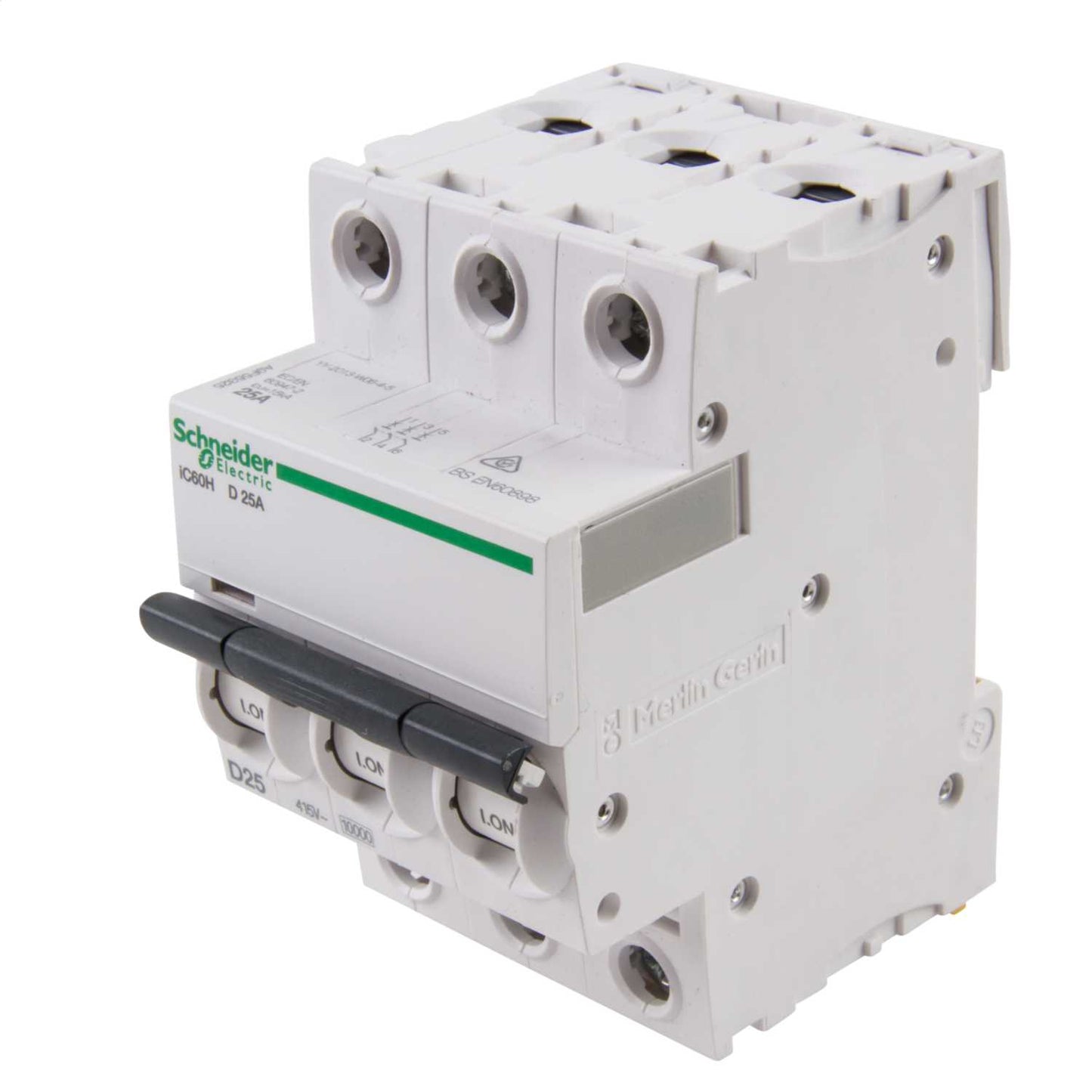 Schneider Acti9 25A Triple Pole 10kA D Curve MCB
