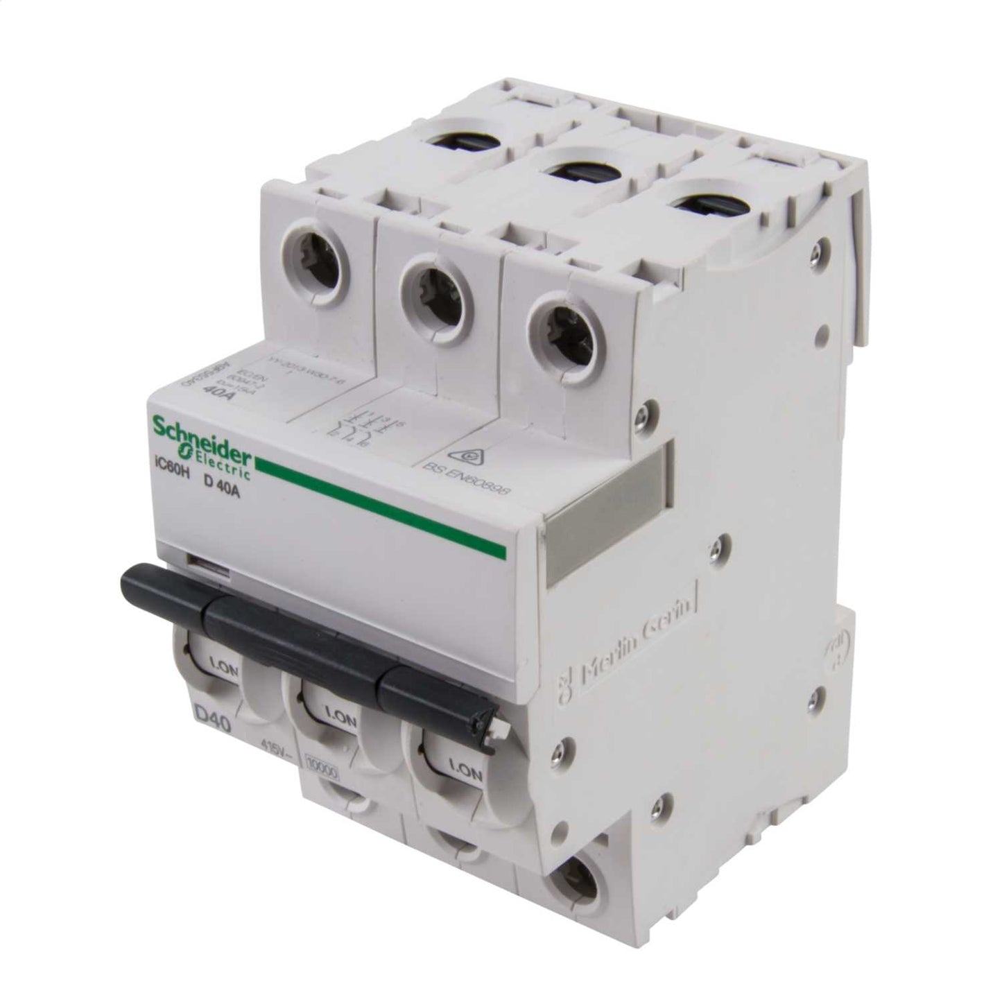 Schneider Acti9 40A Triple Pole 10kA D Curve MCB