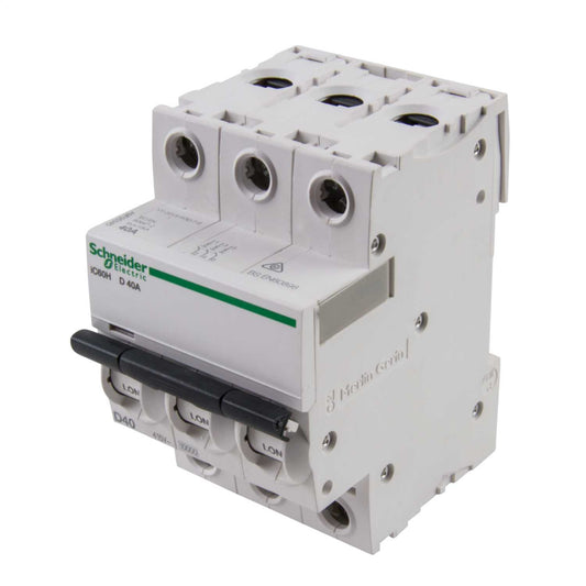 Schneider Acti9 40A Triple Pole 10kA D Curve MCB