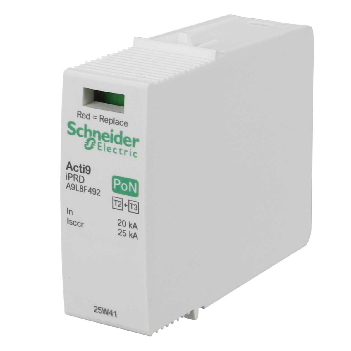Schneider Acti9 Replacement Cartridge for Acti9 Surge Protector, Type 2+3, with fuse