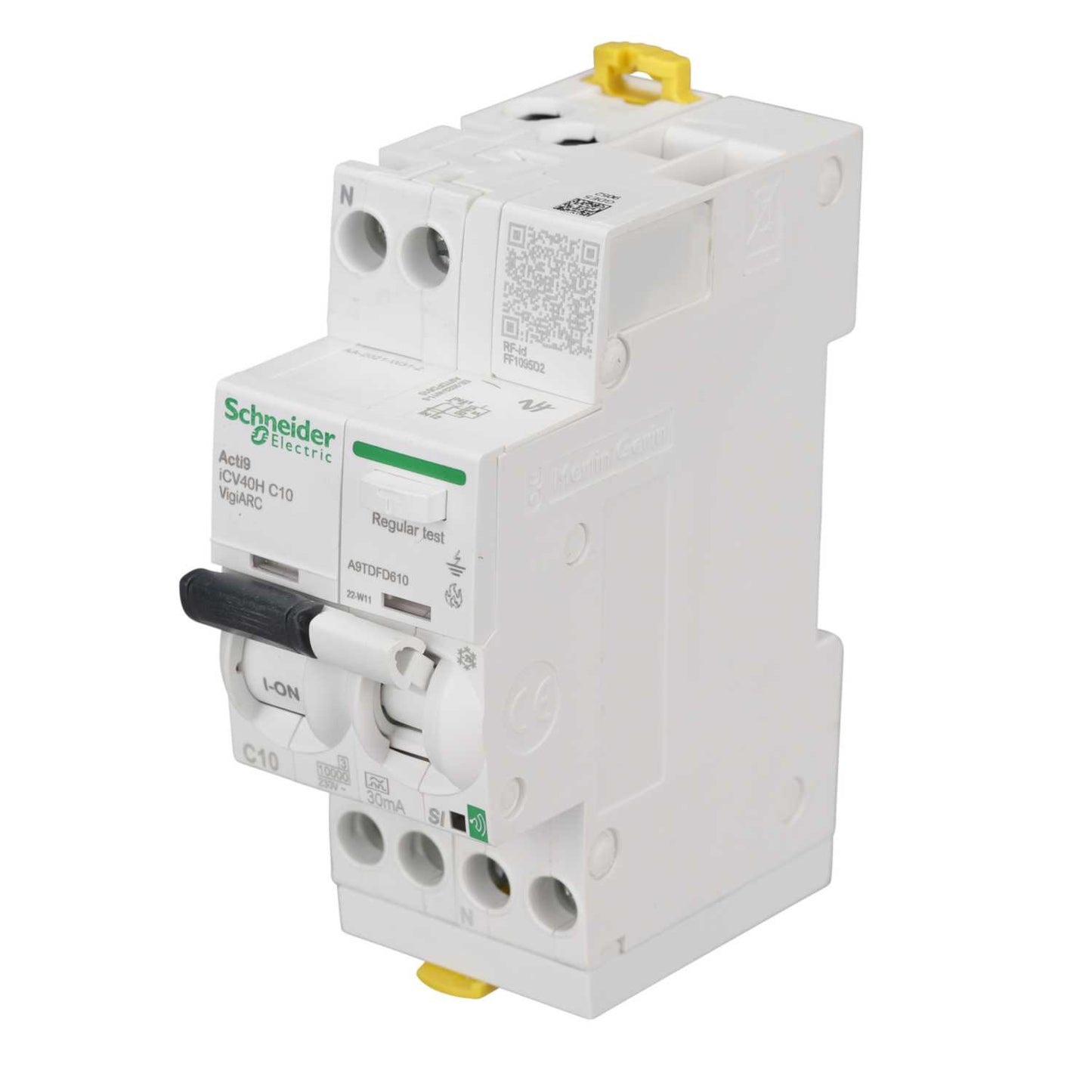 Schneider Acti9 10A 1P+N 2 Module C Curve 10kA 30mA Type A Afdd Combined Rcbo