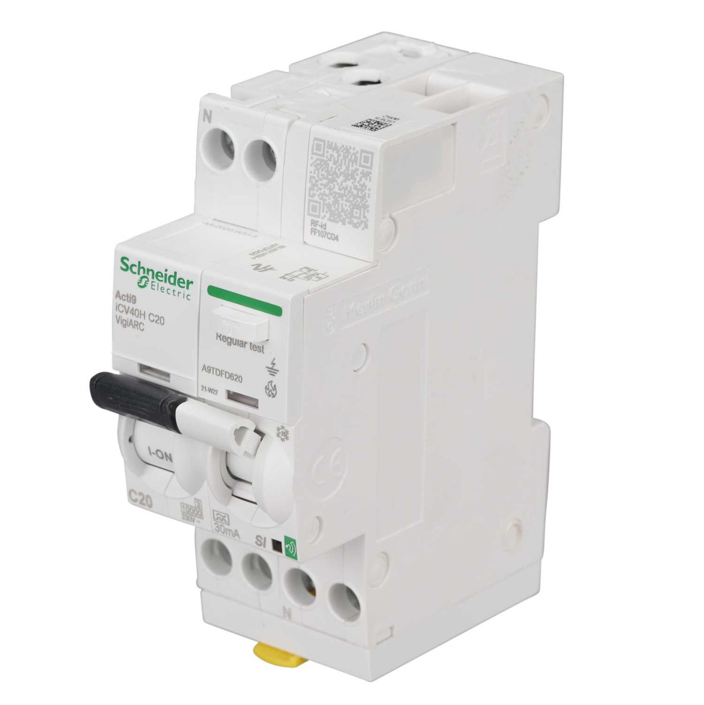 Schneider Acti9 20A 1P+N 2 Module C Curve 10kA 30mA Type A Afdd Combined Rcbo