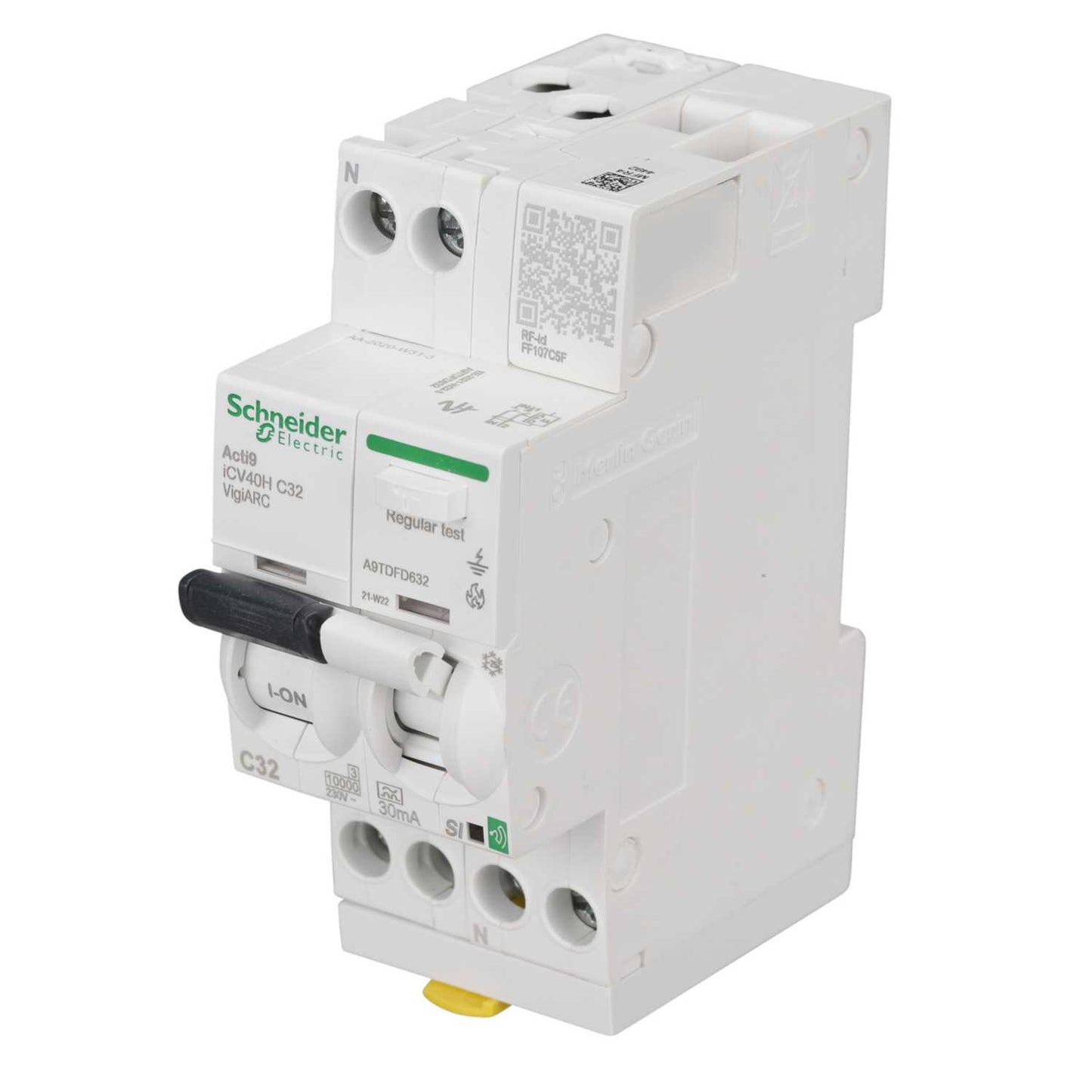Schneider Acti9 32A 1P+N 2 Module C Curve 10kA 30mA Type A Afdd Combined Rcbo