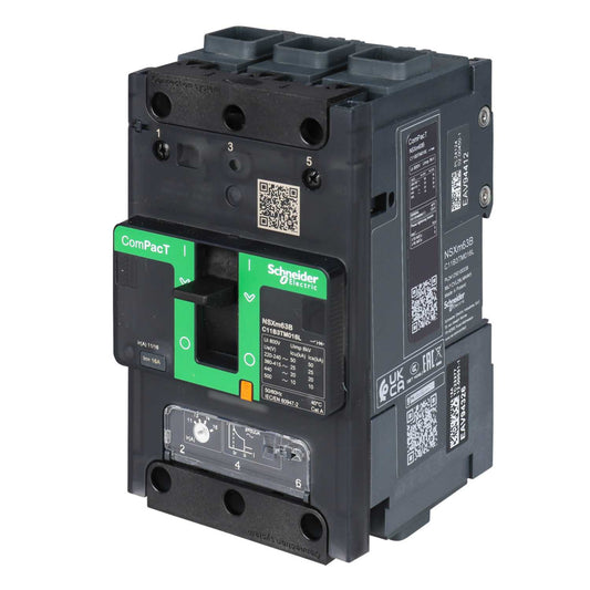 Schneider Merlin Powerpact4 16A Triple Pole 25kA ComPacT NSXm TMD Trip Mccb